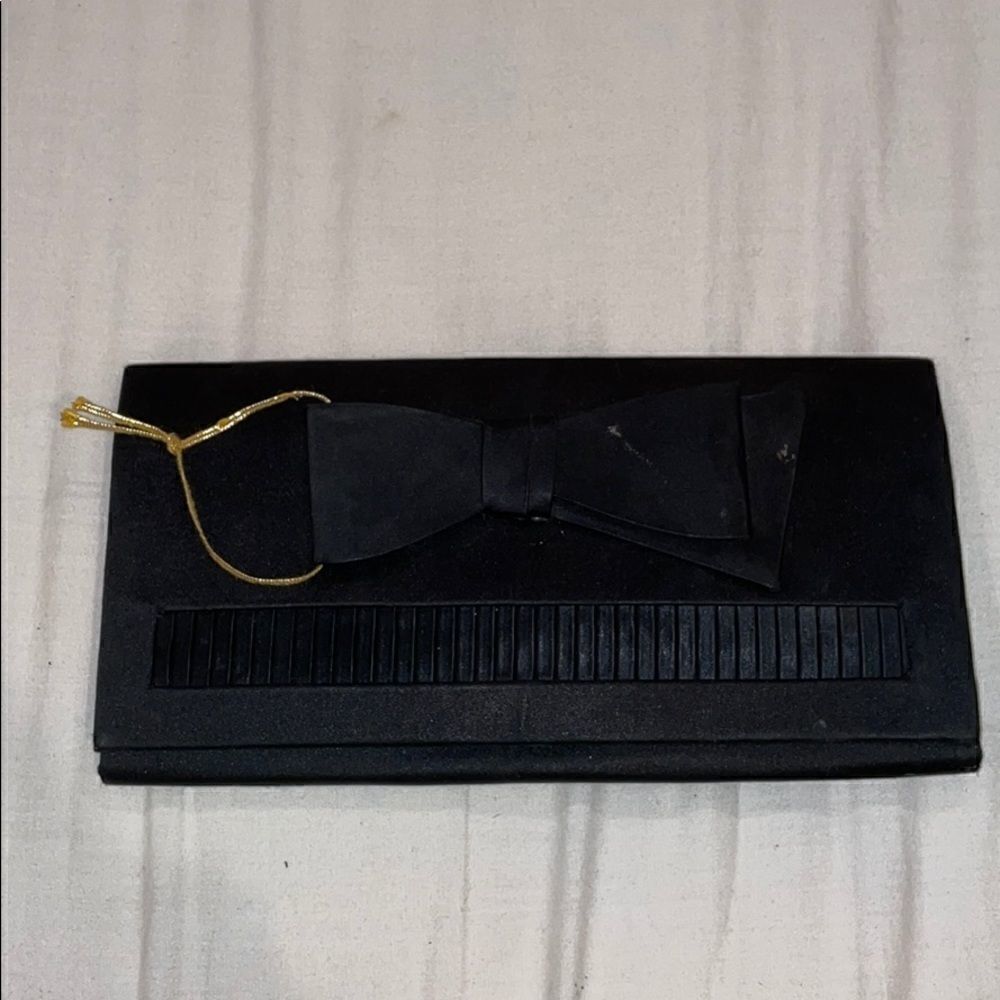 The May Company Vintage Clutch black bow